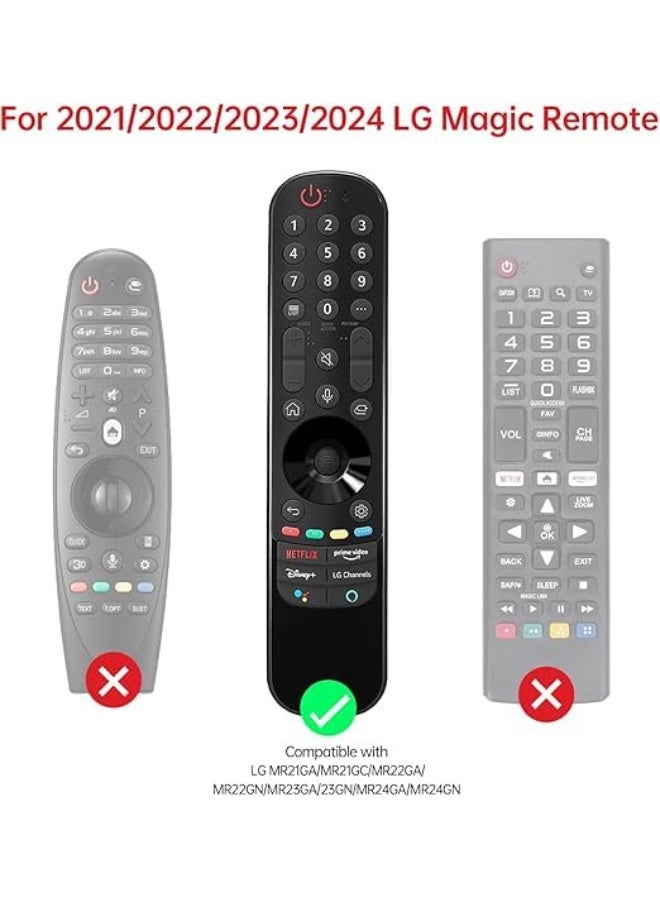 Silicone Magic Remote Cover Compatible with LG MR22GN/MR23GN/MR24GN OLED Smart TV, Shockproof Protective Cover Waterproof LG Remote with Loop (Red) - Image 2